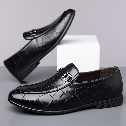 Men's Plus Size Oxford Shoes, British Style Business Casual Slip-Ons