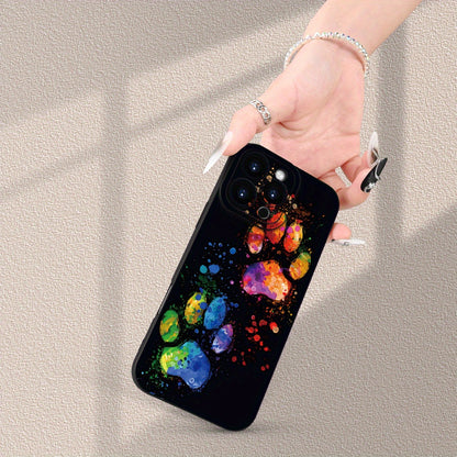 Simple Creative Beautiful Colorful Cat Footprint Pattern Trendy Hot Selling Men and Women Summer Creative Anti-fall Frosted Mobile Phone Case for iPhone 16E/16/16PRO/16PLUS/16PM/15/15PLUS/15PRO/15PROMAX/14/14PLUS/14PRO/14PROM