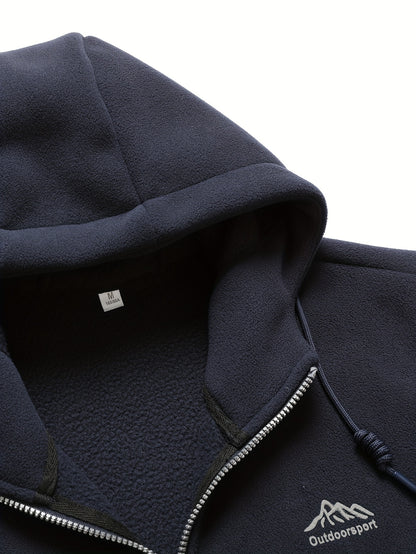 Men's Casual Warm Padded Jacket with Hood, Men's Zip-Up Padded Coat with Pockets for Winter Wear