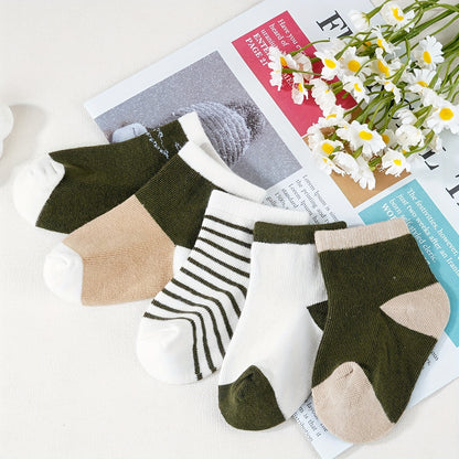 5 Pairs of Youngsters and Youngsters Socks for Boys and Girls, Breathable and Sweat-absorbing Socks for Youngsters, Suitable for Home Wear All Seasons