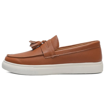 Men's Korean-Style Loafers with Non-Slip Sole and Cushioned Insole