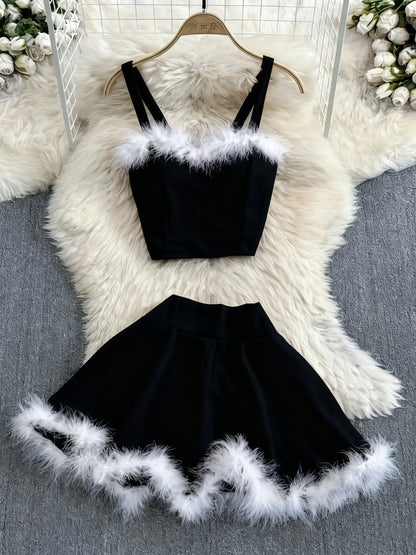 2025 թվականի նոր Սուրբ Ծննդյան երեկույթի, հավաքույթի, ամսաթվի և փափկության զգեստների հավաքածու՝ քաղցր, սեքսուալ կանացի կիսաշրջազգեստով