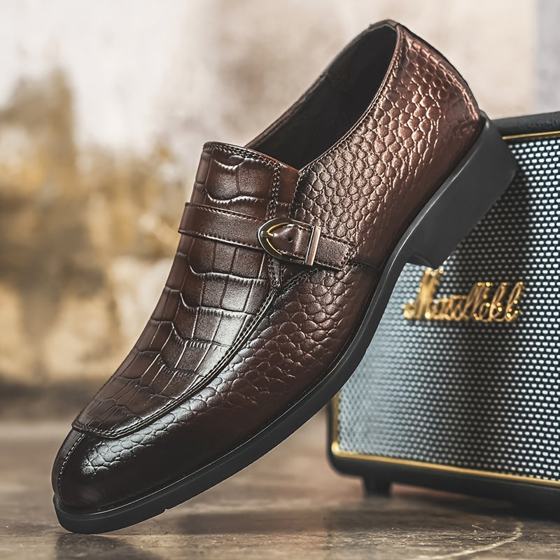 Men's Casual Business Lace-Up Shoes All-Season PU Leather
