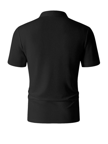 Men's Summer Outdoor Slim Fit Polo Shirt with Lapel Collar