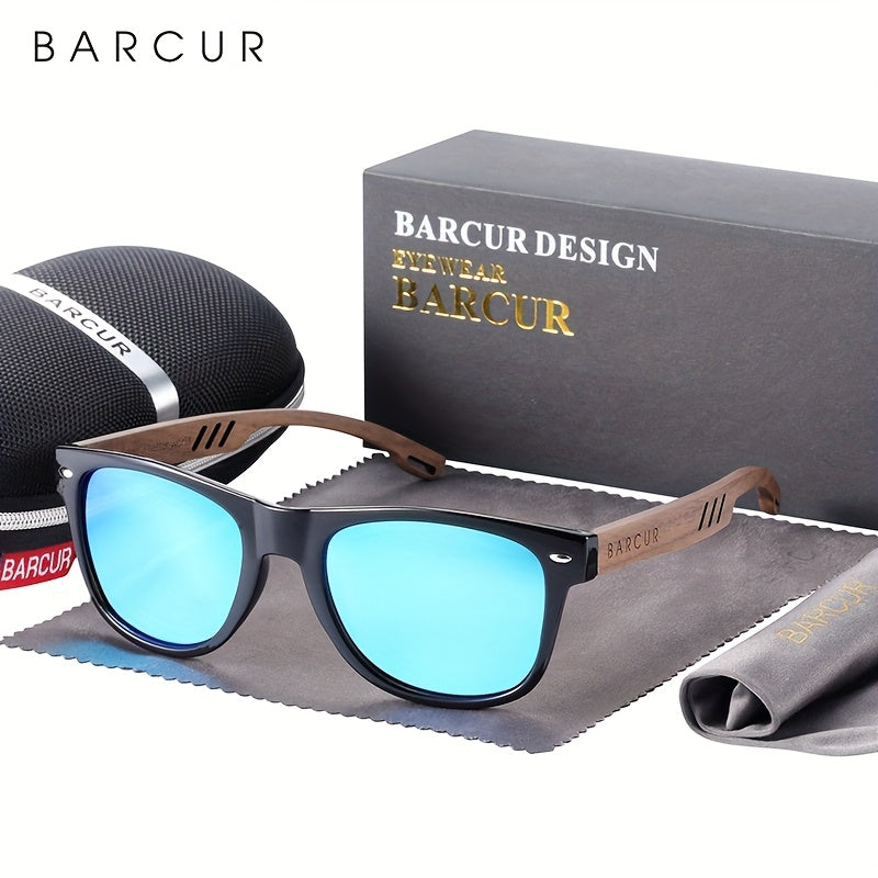 Men's Casual Polarized Black Walnut Sunglasses with UV Protection