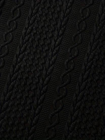 Summer Breathable Italian-style Color-blocked Light-mature Trendy Men's Shirt with V-neck, Slight Stretch, Jacquard Texture, Slim-fit Short Sleeves, Knitted - ayq