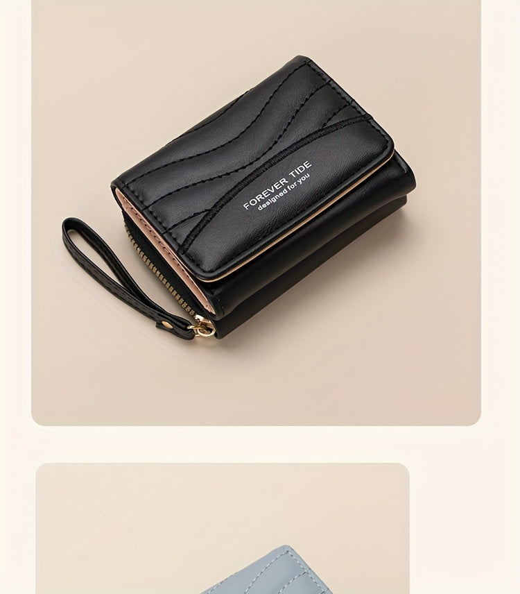 Կանացի նորաձև մինիմալիստական ​​ծալովի դրամապանակ՝ ճարմանդային դիզայնով, մեծ տարողությամբ, հասանելի է 6 գույնով