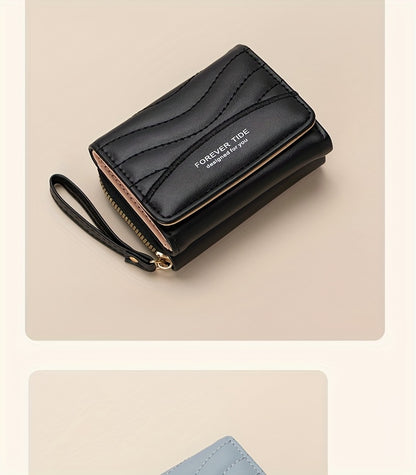 Կանացի նորաձև մինիմալիստական ​​ծալովի դրամապանակ՝ ճարմանդային դիզայնով, մեծ տարողությամբ, հասանելի է 6 գույնով