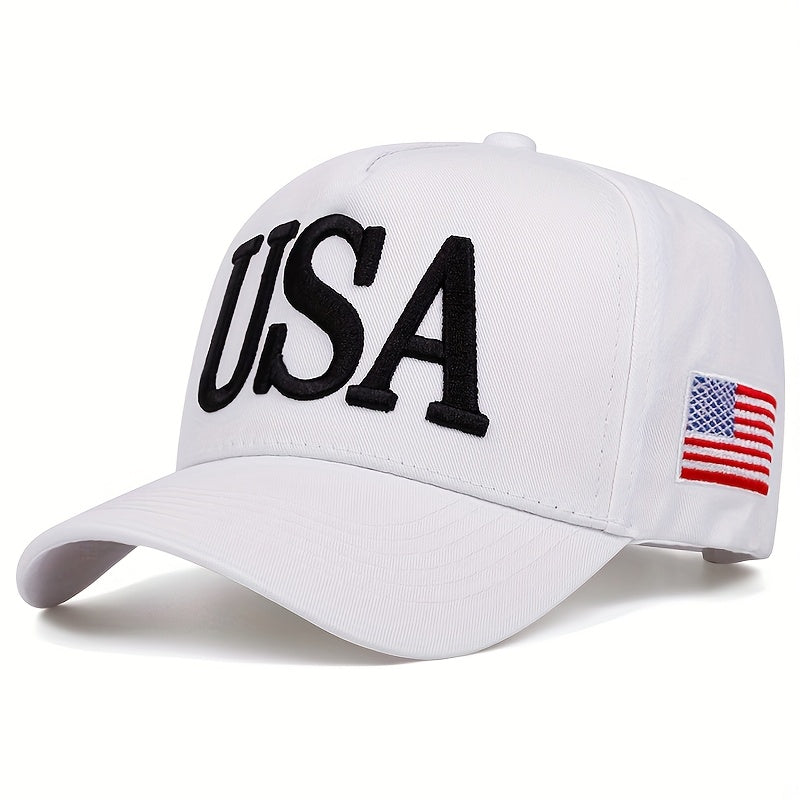 USA Flag Embroidered Casual Baseball Cap for Men & Women