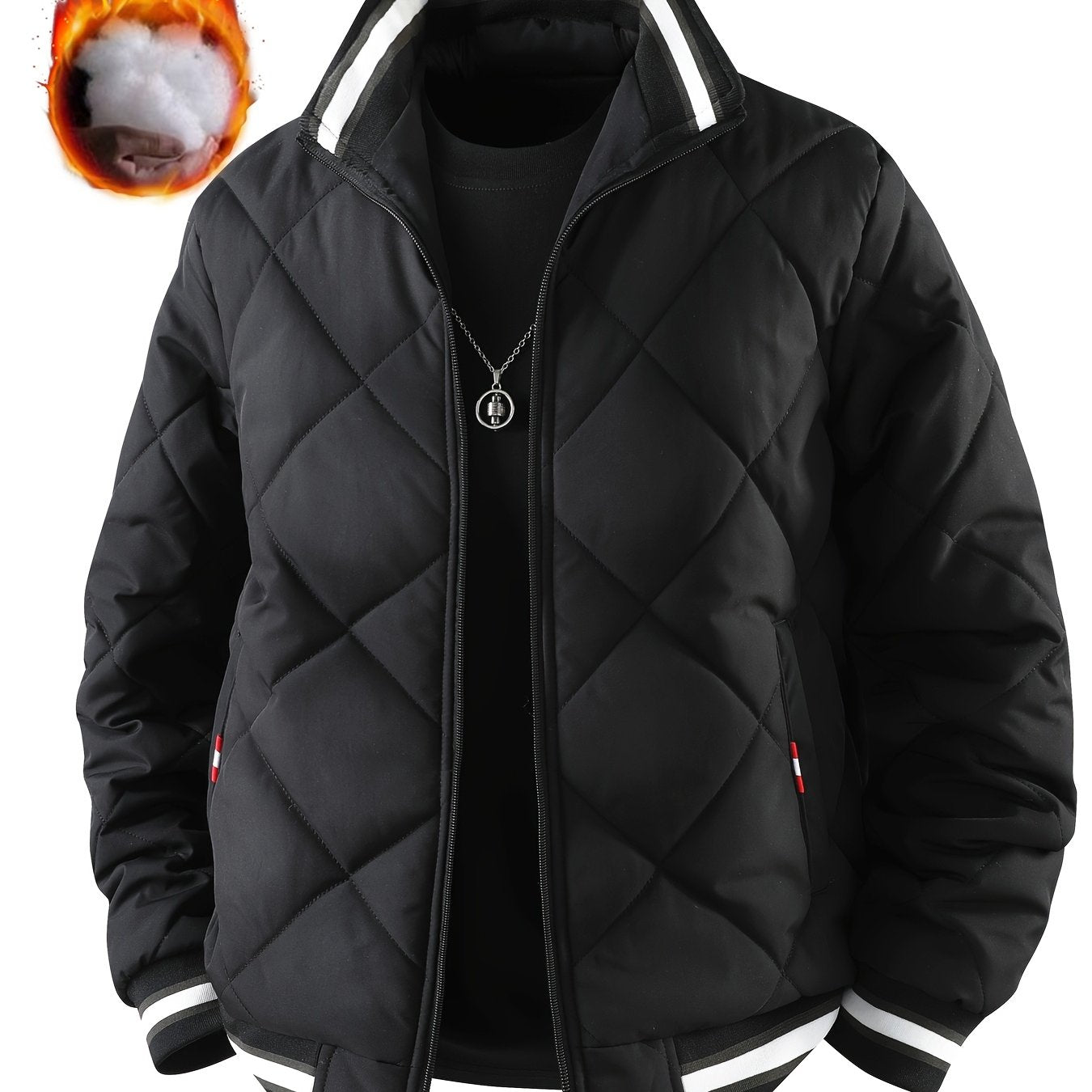 2025 New Winter Men's Sports Jacket, Fashion Casual Thickened Stand Collar Youth Trendy Outerwear