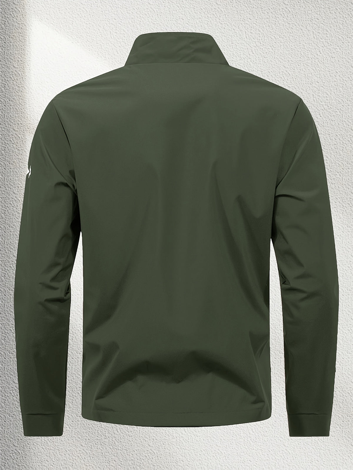 Unisex Casual Sport Bomber Jacket with Stand Collar for Spring-Fall