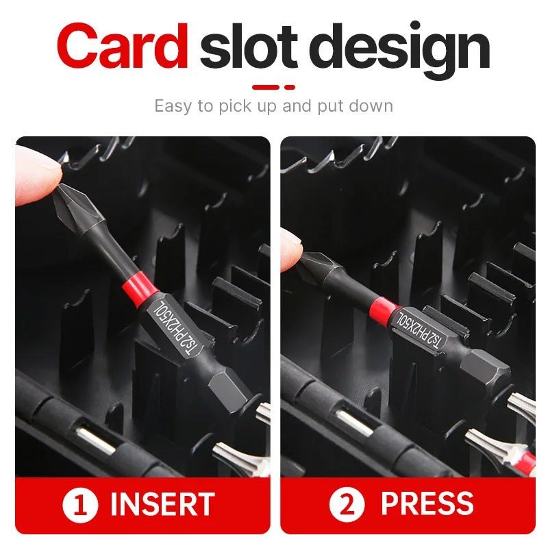 HUHAO Drill Bit Set with Magnetic Screwdriver And Impact Driver Bits for Wood And Metal, Complete with a Storage Case.