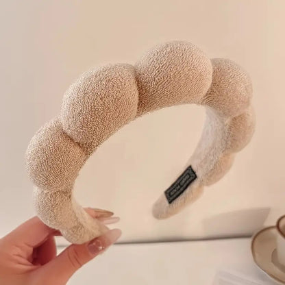 Wide-Brimmed Anti-Slip Cotton Headband for Autumn Winter