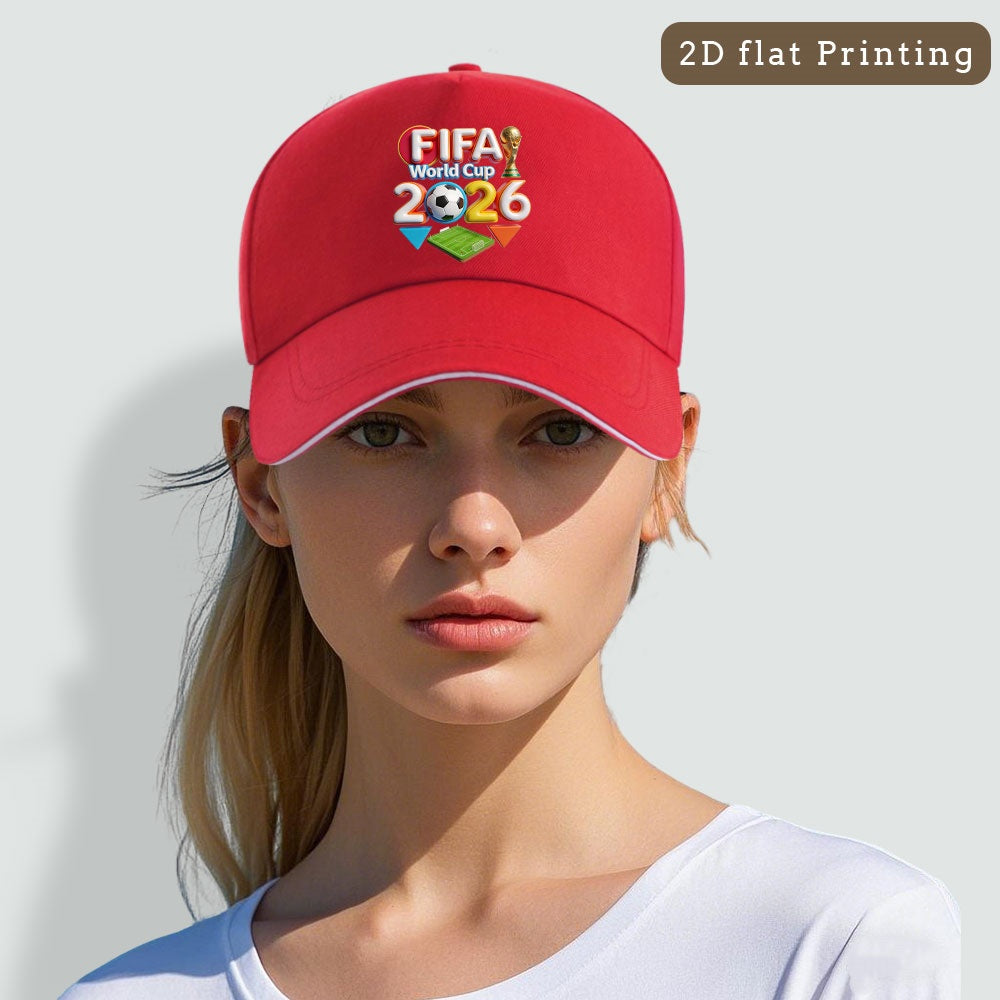 Unisex FIFA 2026 Baseball Cap with Cartoon Sports Design