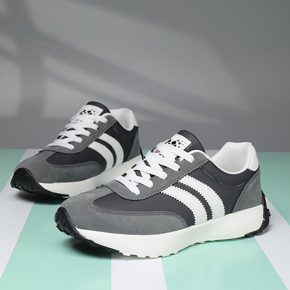 ZERJER Unisex Casual Lace-Up Sneakers - Comfortable All-Season Shoes