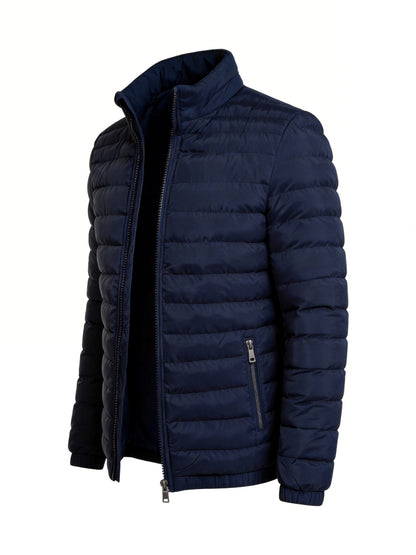 Men's Lightweight Windproof Casual Jacket with Stand Collar