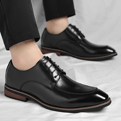 Men's Casual Derby Shoes with Breathable PU and Rubber Sole