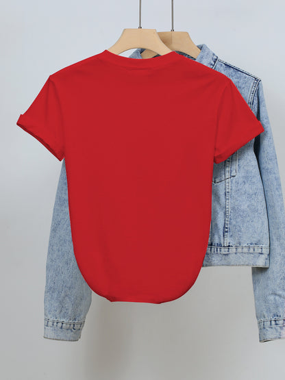 Women's Casual 100% Cotton Short Sleeve Summer T-Shirt
