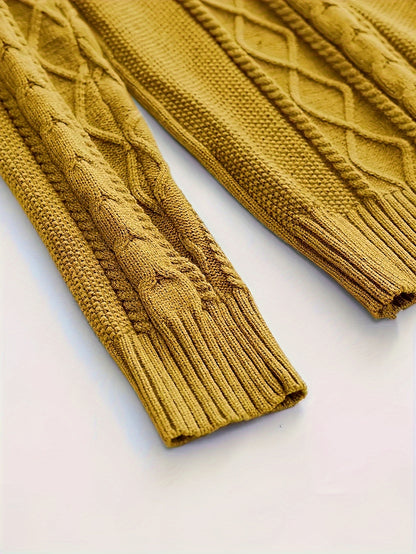 2024 New Cross-Border Men'S Plaid Knit Pullover Sweater (Men'S Warm Top)