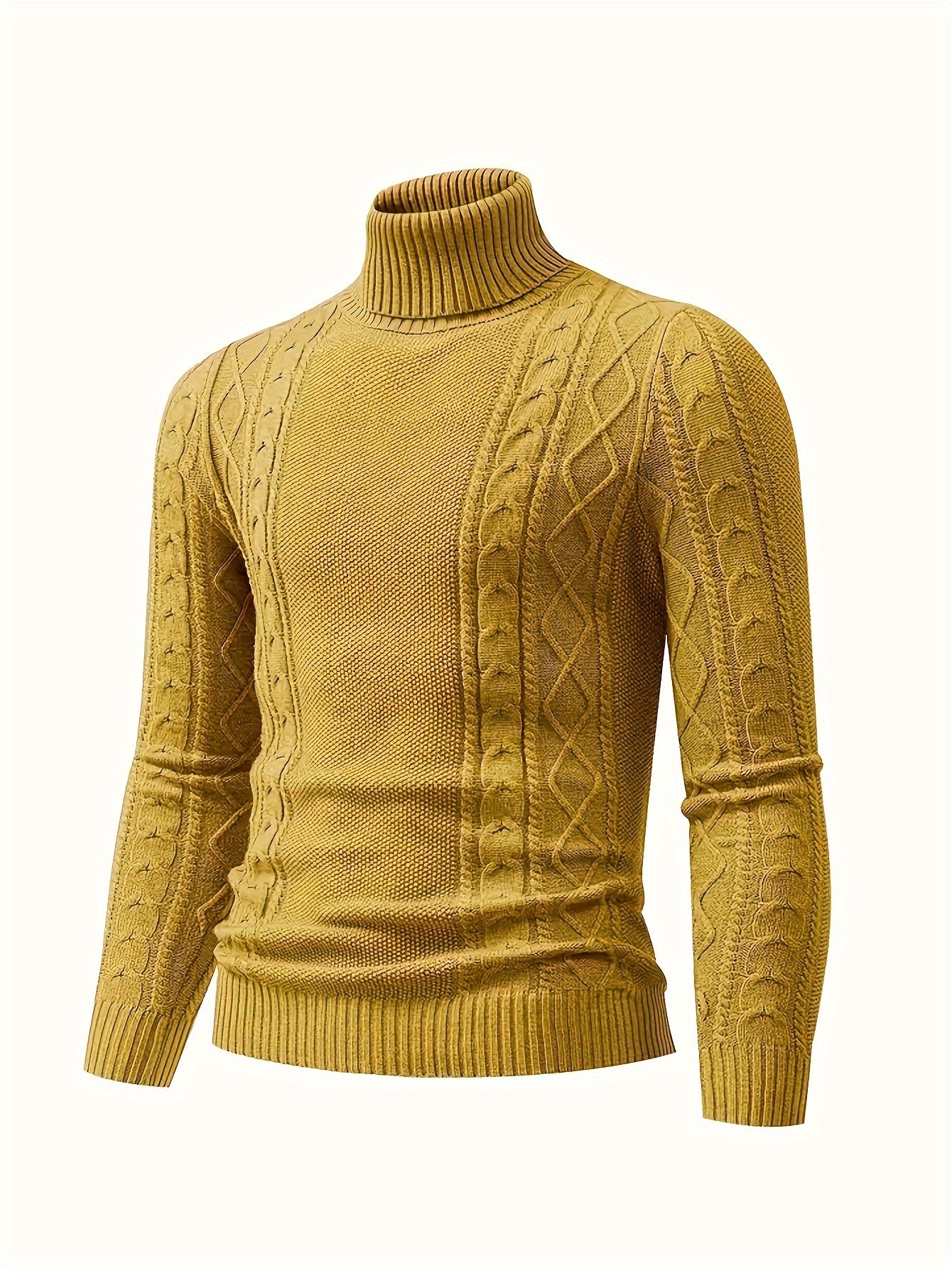 2024 New Cross-Border Men'S Plaid Knit Pullover Sweater (Men'S Warm Top)