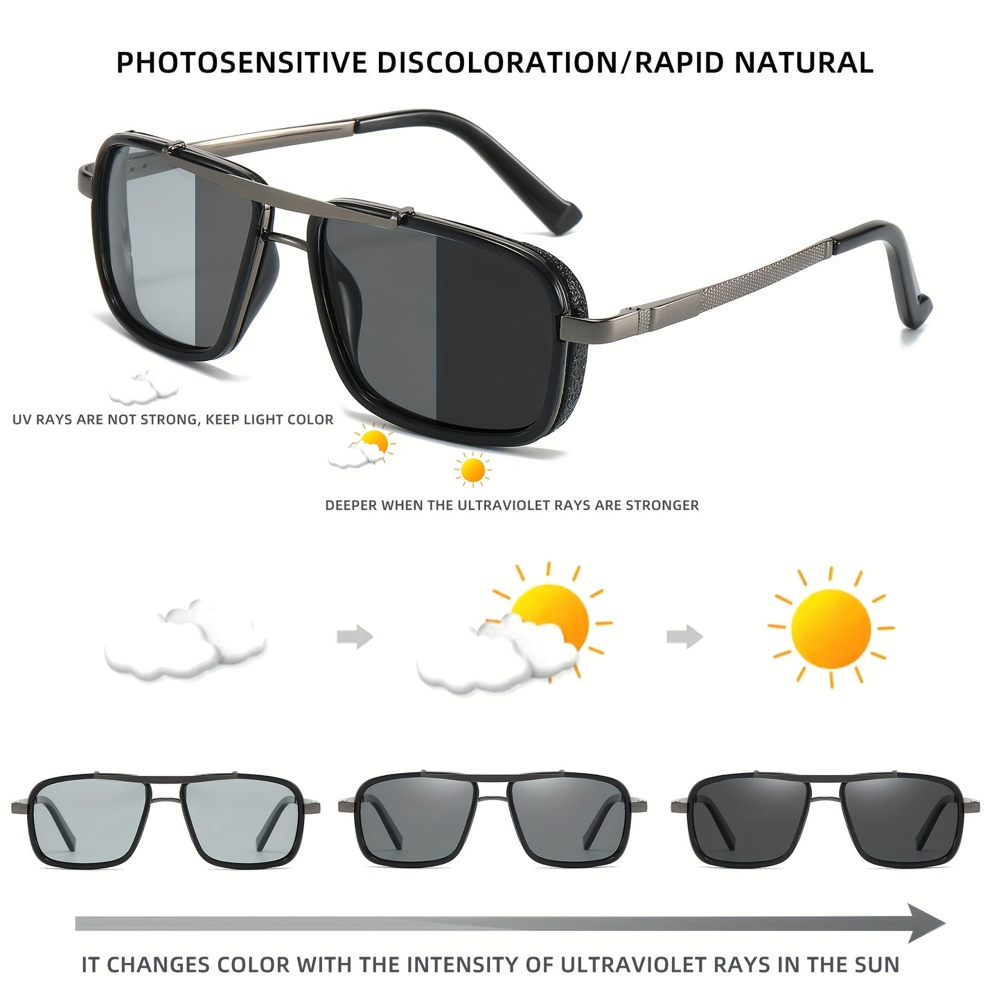 Men's Polarized Stainless Steel Sunglasses with TAC Lenses