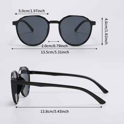 Unisex Rectangle Plastic Glasses with Face-Shaping Frames