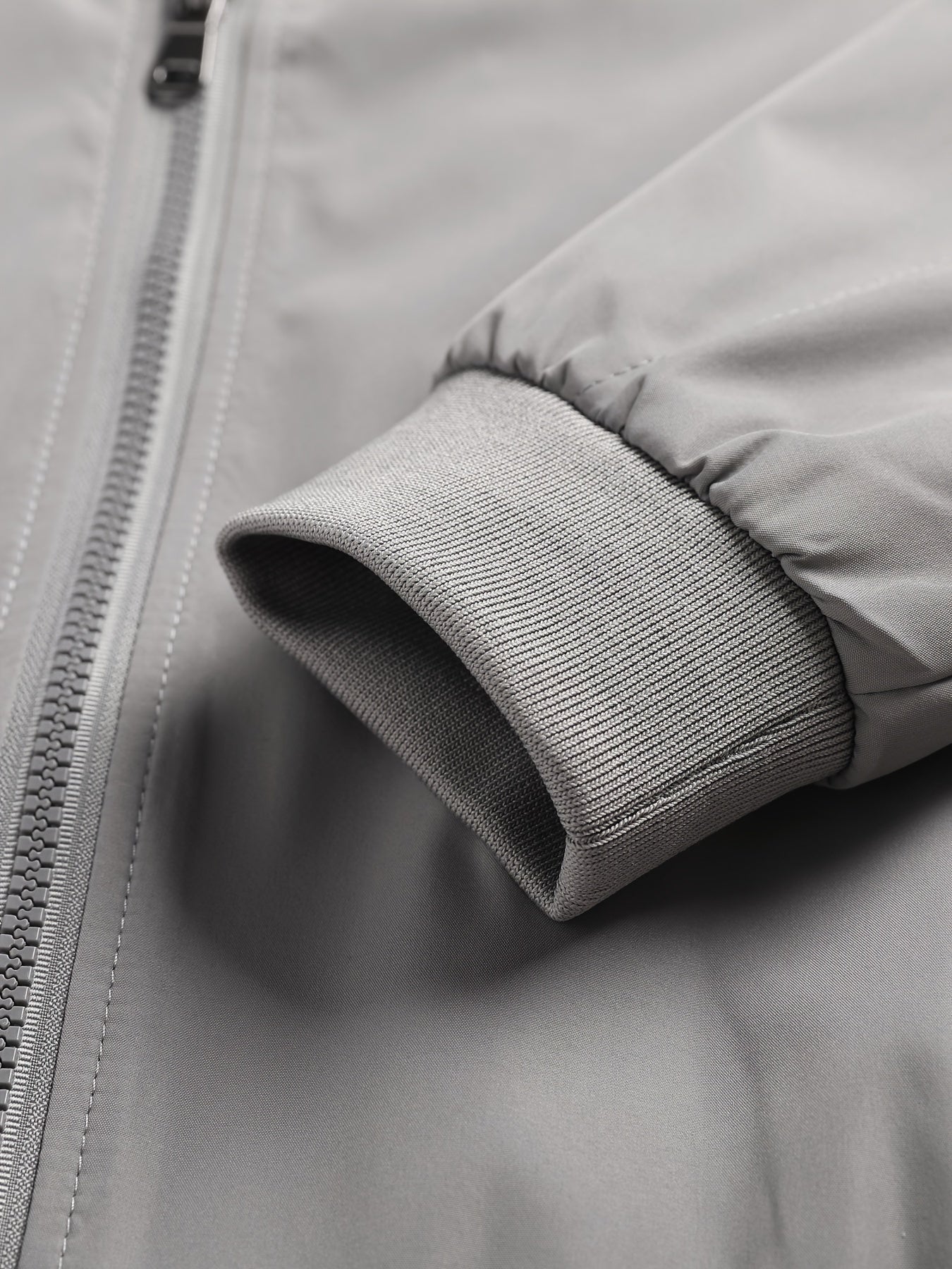 Men's Lightweight Jacket - Slim Fit Zip-Up Coat with Stand Collar, Lightweight Outerwear for Spring/Fall, Office, Travel, Everyday - Zipper Closure Casual Blazer