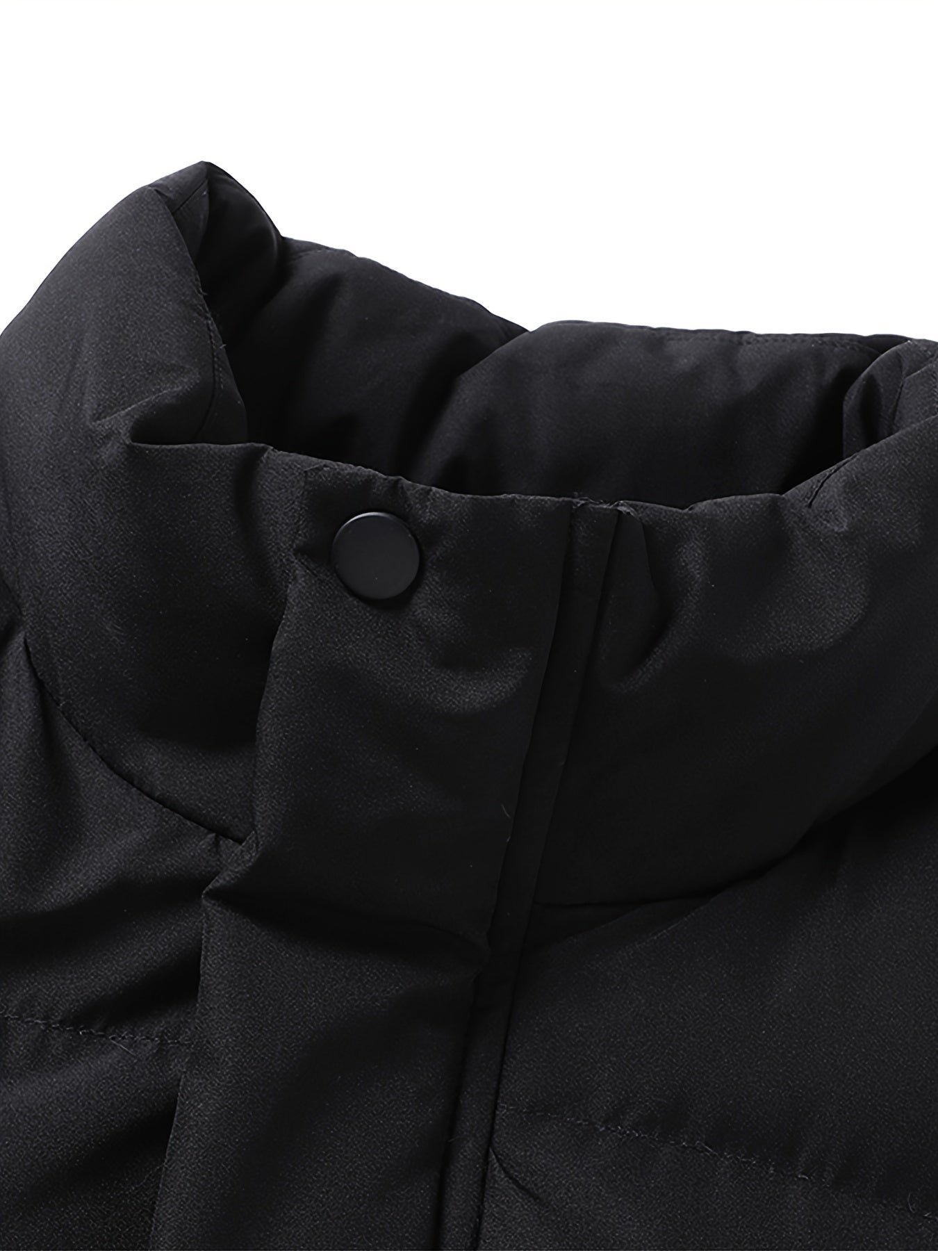 Տղամարդու ամուր ջերմային բաճկոն - Ձմեռային վերնազգեստ՝ կանգնած օձիքով և կայծակաճարմանդով, սև/սպիտակ վերարկու՝ գրվածքով - լվացքի մեքենայով լվացվող սառը եղանակի բաճկոն տղամարդկանց համար (առօրյա և պաշտոնական) - իդեալական է դահուկավազքի, սնոուբորդի համար