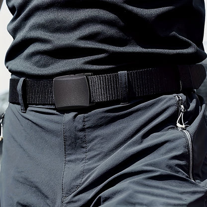 Nylon Belt with Smooth Buckle - Hypoallergenic, Casual Style for Men & Women, Perfect for Jeans & Outdoor Wear