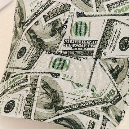 Funky Money Print բեյսբոլի գլխարկ 100% պոլիեսթեր թեթև, կարգավորվող հիփ-հոփ գլխարկ Unisex երաժշտական փառատոների համար