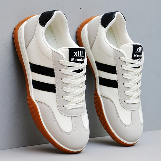 Men's Casual Comfortable Low Top Lace Up Sneakers, Non-slip Breathable Canvas Shoes For All Seasons