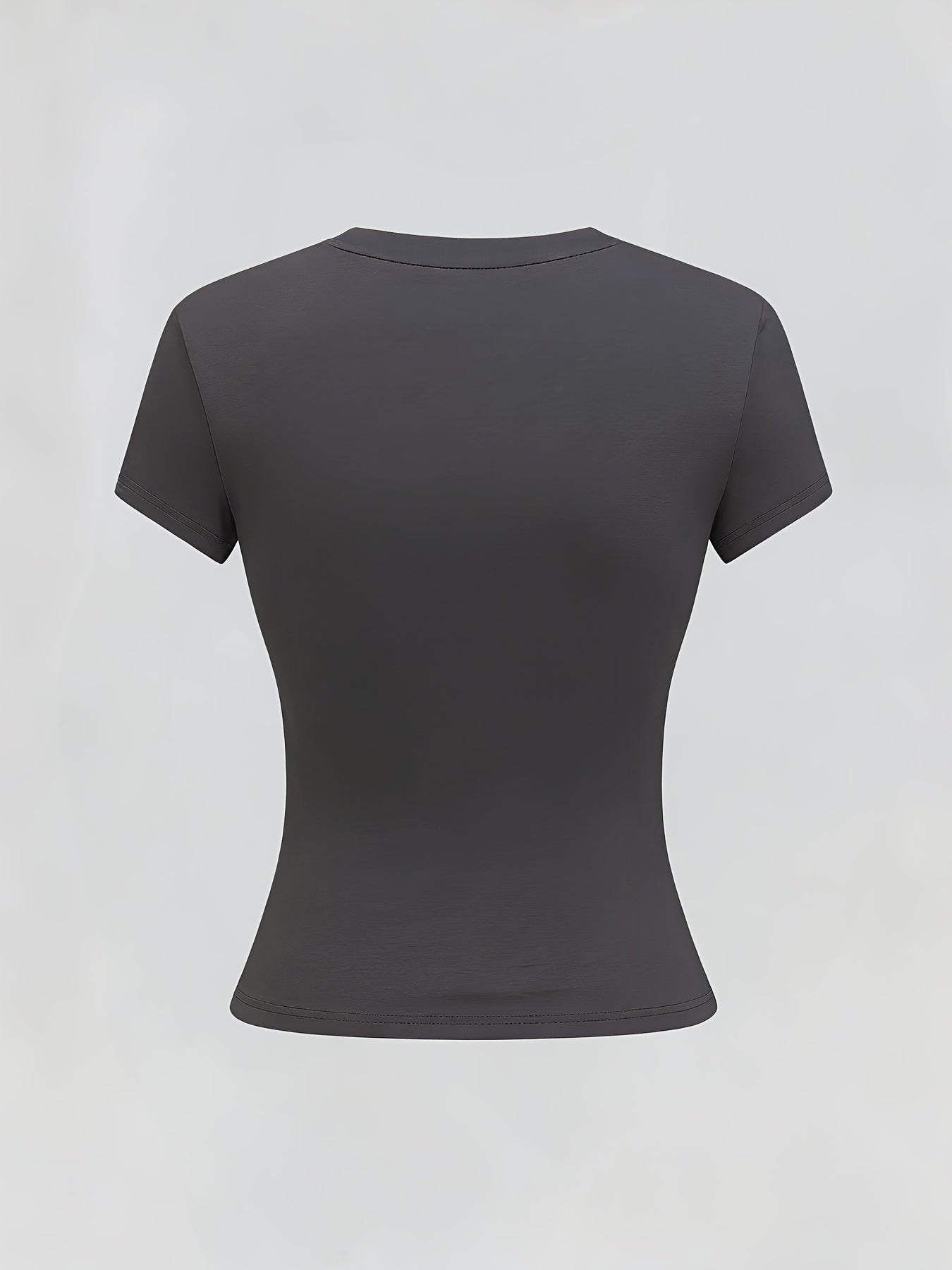 Slim Fit Believe Letter Graphic T-Shirt, Comfortable & Stylish - ayq
