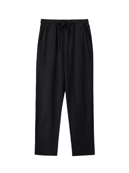 Men's Casual Linen Drawstring Straight Leg Pants for Summer