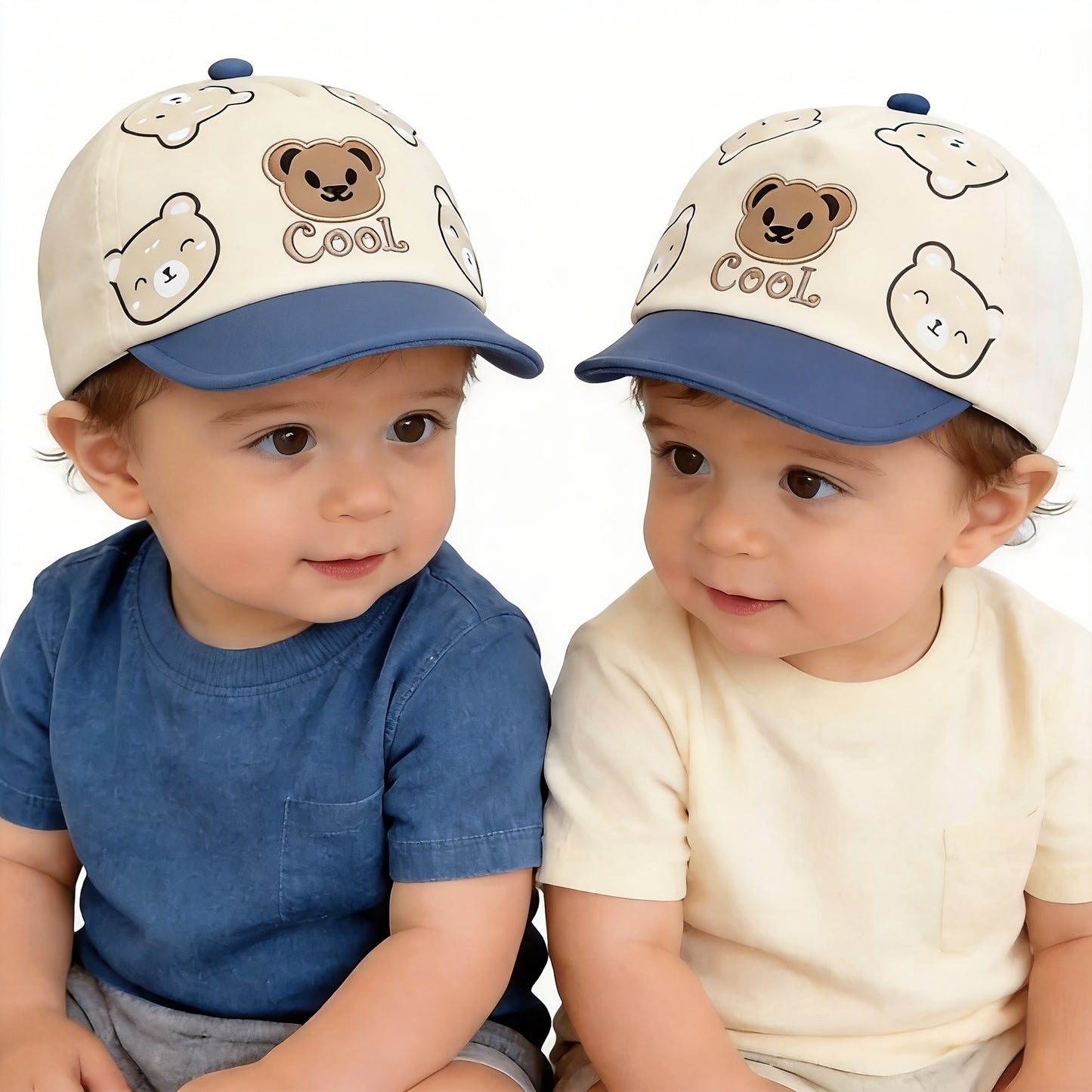 2-Pack Breathable Baby Baseball Caps for Spring and Summer