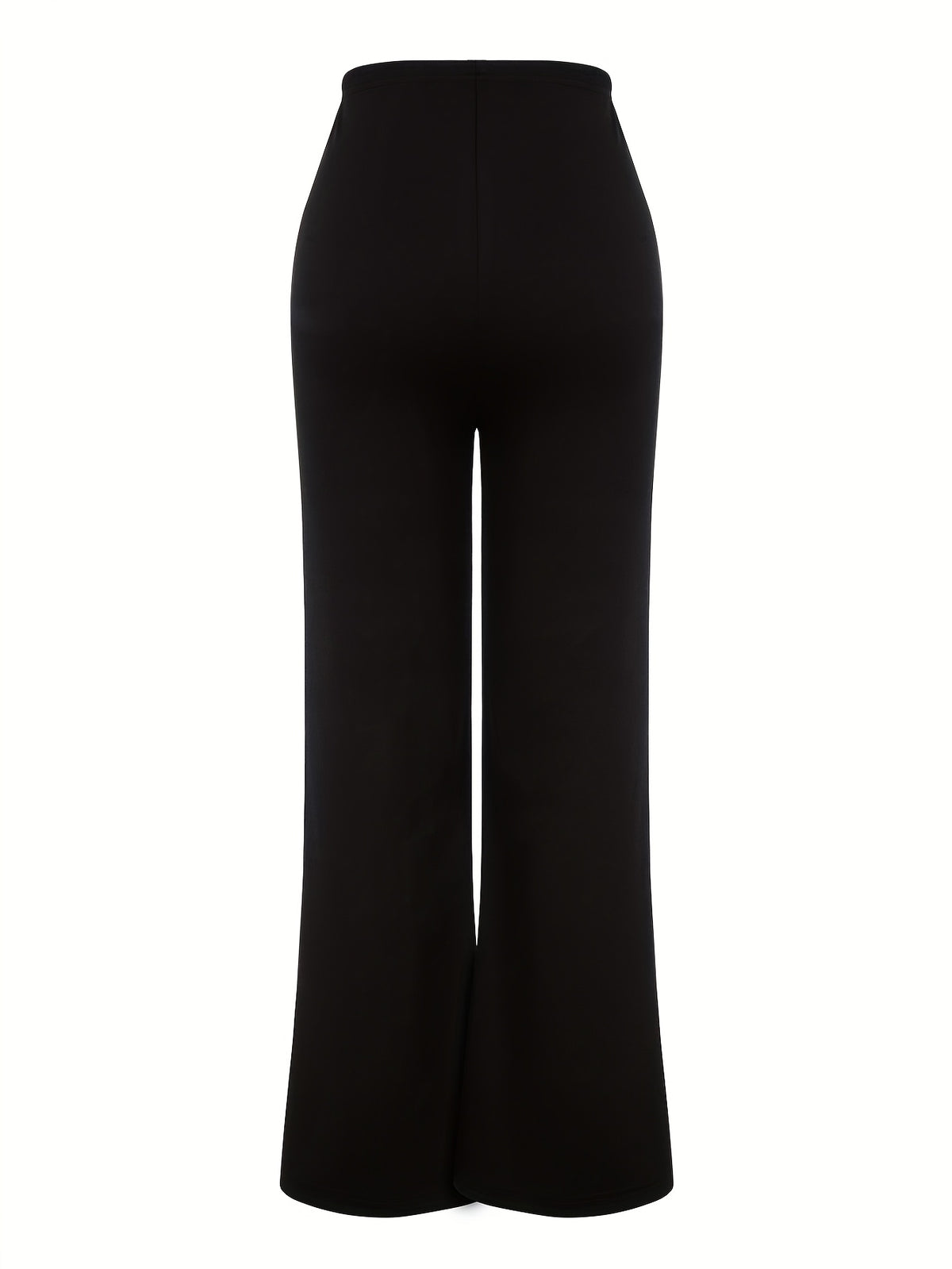 Women's Wide-Leg Casual Trousers with Side Stripe and Button Detail