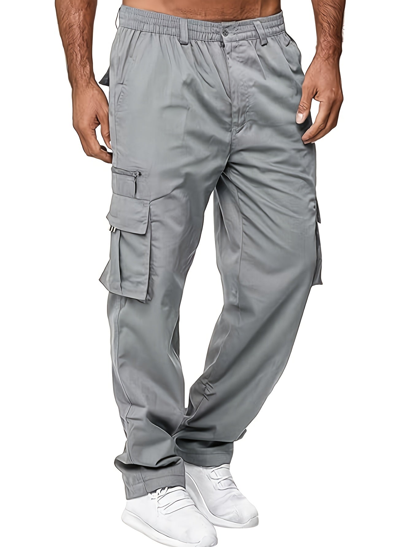Men's Loose Fit Vintage Cargo Pants with Multiple Pockets