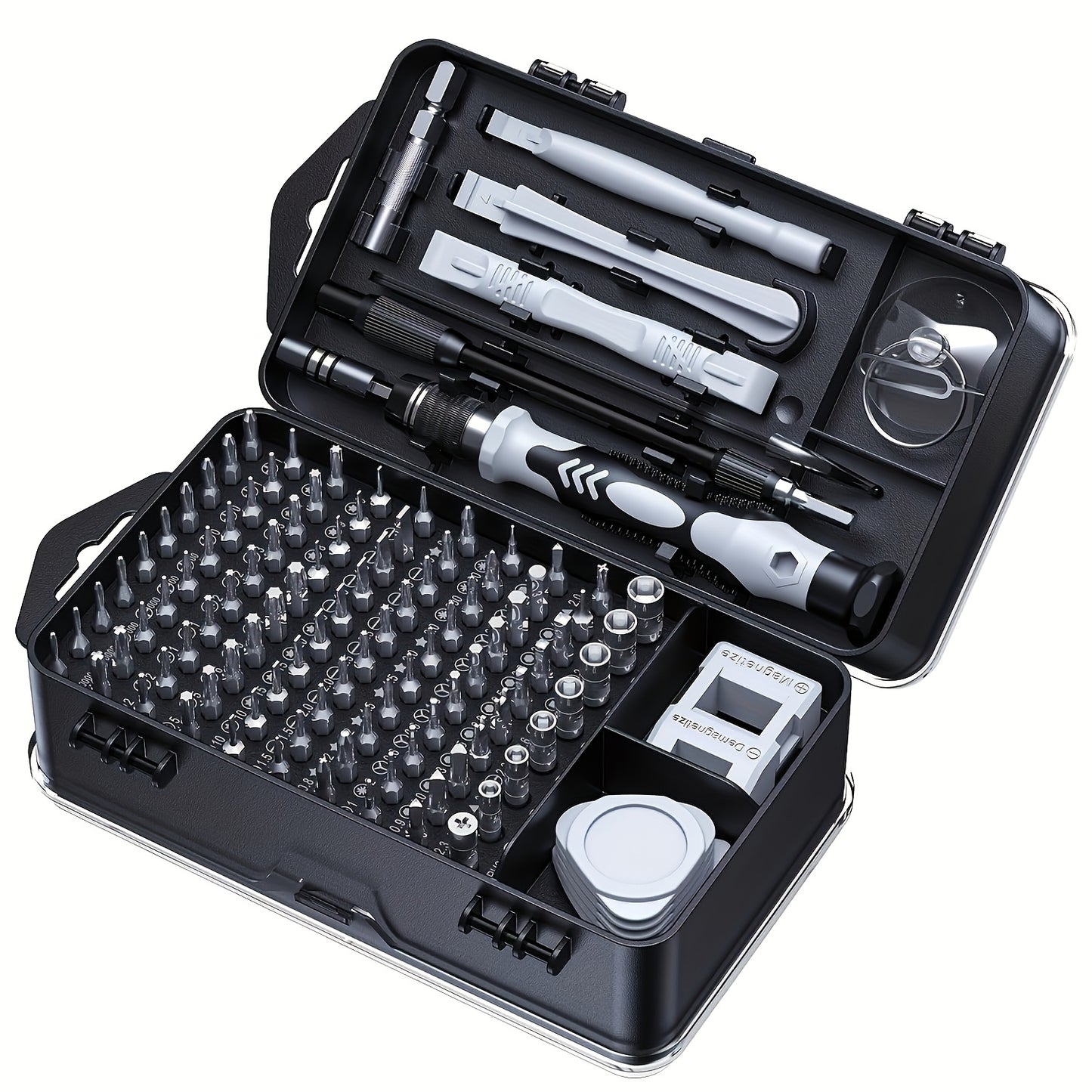 115-In-1 Upgraded Screwdriver Set with Strong Magnet, High Hardness, And Multifunctional Disassembly Tools Including Special-Shaped Drill Bits.