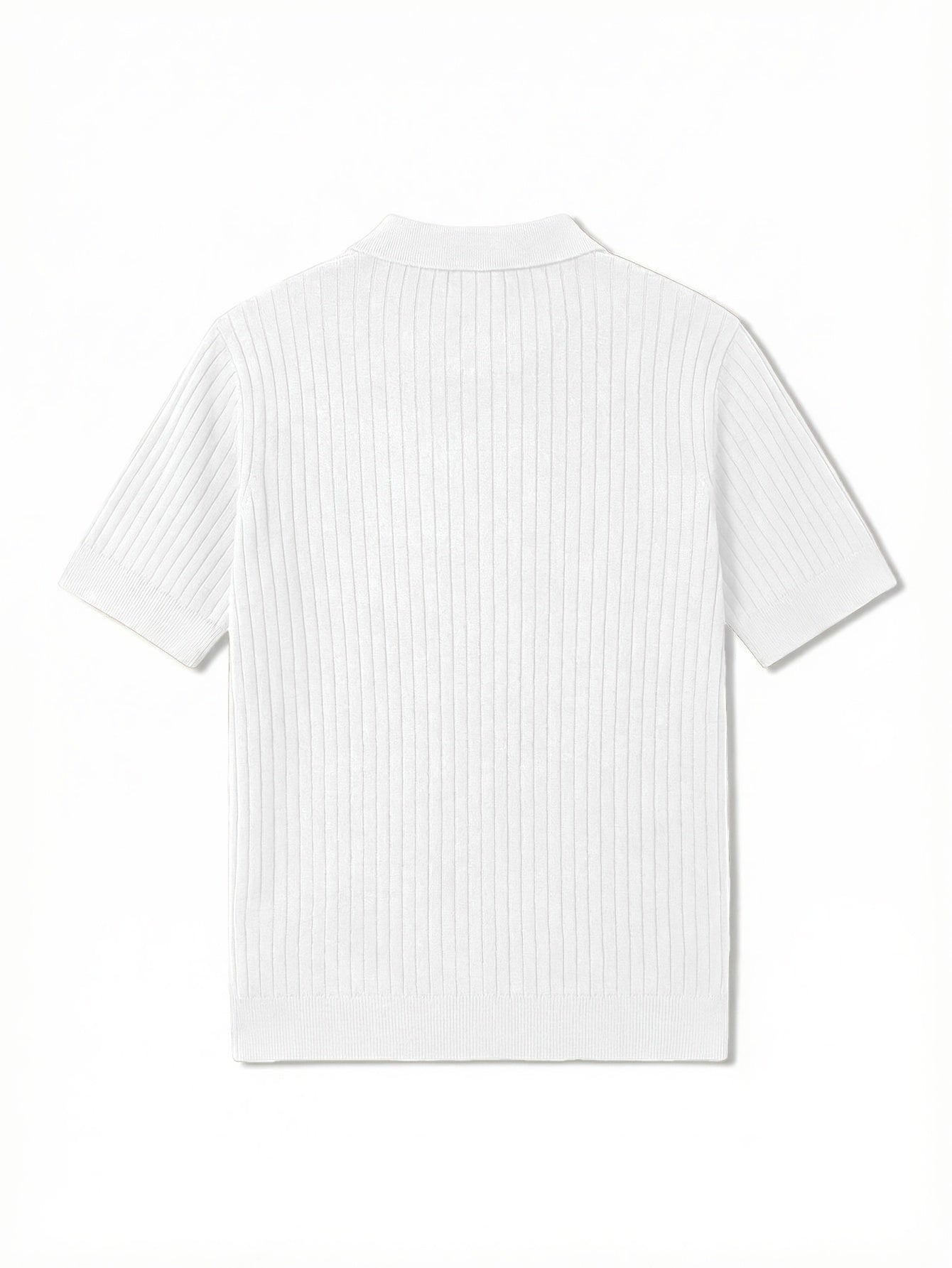 Men'S Summer Short Sleeve Polo Knit Shirt | Casual Solid Color Pullover, Suitable For Daily Wear, Outdoor Activities, And Street Style - ayq