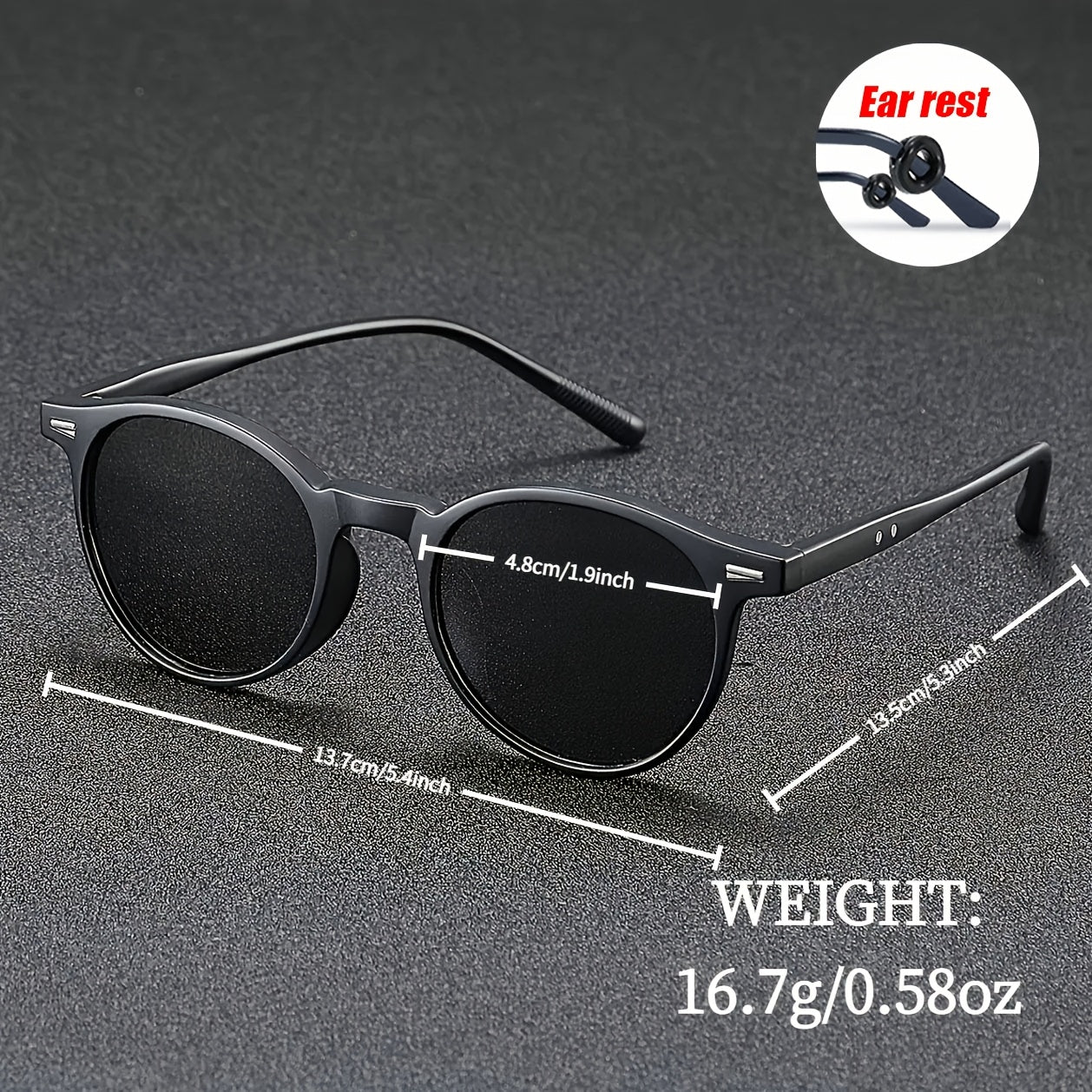 Unisex Amber Round Sunglasses with UV400 Protection