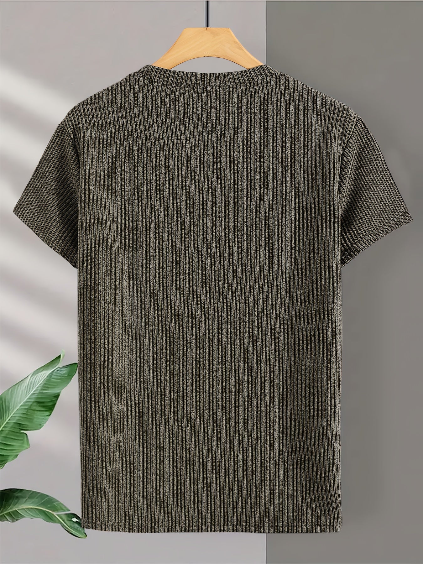Men'S Short-Sleeve Round-Neck Knitted Jacquard T-Shirt, Stylish And Comfortable for All Seasons, High-Quality Top - ayq