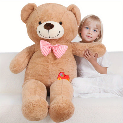121.92 cm Soft Plush Toy Jumbo Lovely Teddy Bear Stuffed Animal Brown Big Teddy bear Giant Plush Pillow Oversized Toy Girlfriend Boy Girls Birthday Gift Easter