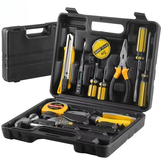 Tool Set, Universal Household Manual Tool Set with Plastic Toolbox Storage Case, for Automotive Repair and Home Maintenance
