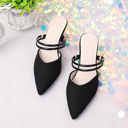 Women's Elegant Pointed-Toe High Heel Sandals with Ankle Strap