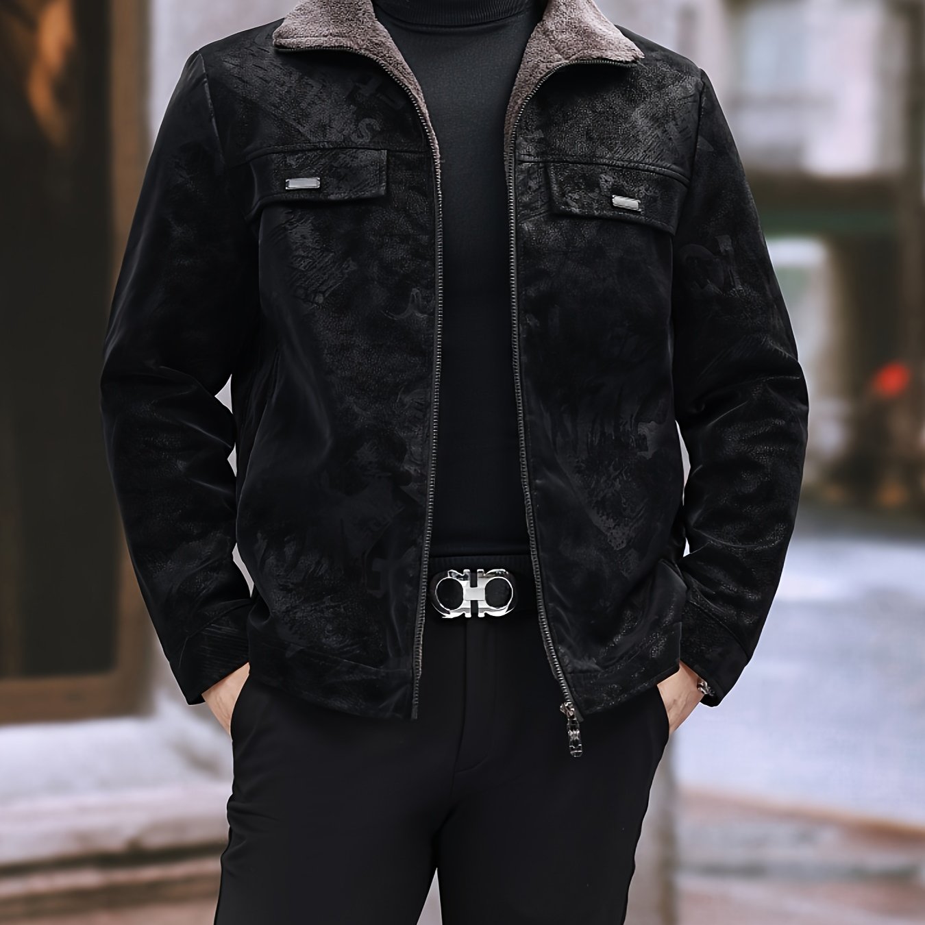 Men's Heavyweight Winter Jacket - Thermal Insulated Coat with Full-Zip Closure, Formal Office & Casual Outerwear - Polyester Lining - Non-Stretch Fabric - Professional Administrative Jacket for Cold Weather