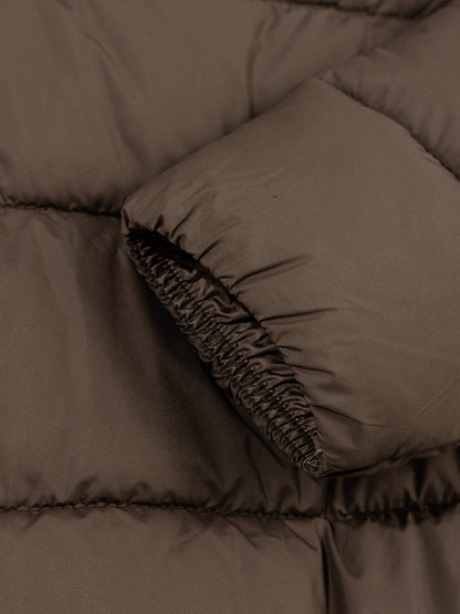 Կանացի էլեգանտ ձմեռային տաք բաճկոն՝ կայծակաճարմանդով, առջևի մասում՝ A-գծի ուրվագիծ և կանգնած օձիք - Բեժ/սպիտակ վերարկու՝ կայծակաճարմանդով, լվացքի մեքենայով լվացվող վերնազգեստ՝ ամենօրյա և պաշտոնական միջոցառումների համար - Cozy Winter Outer J