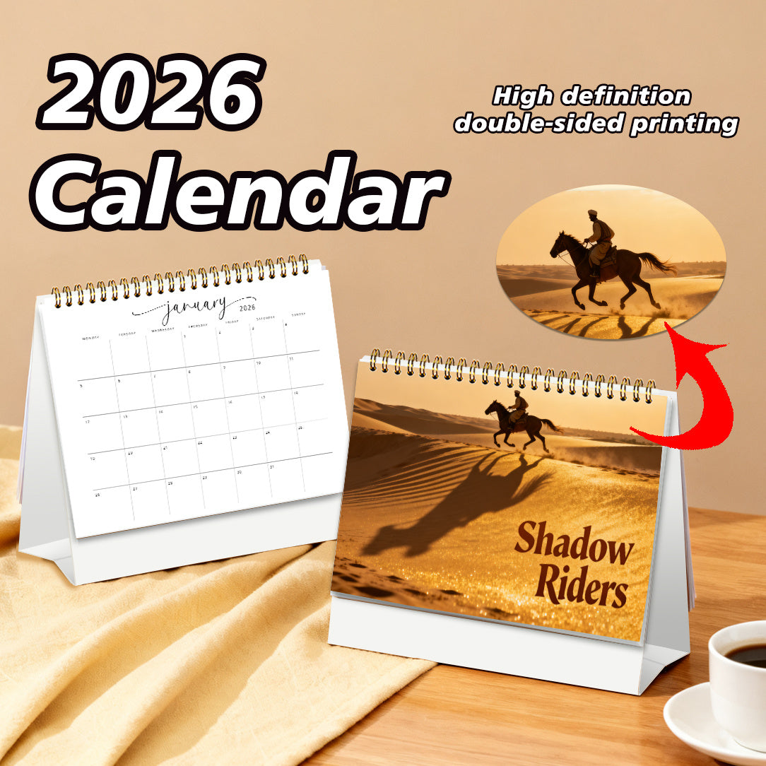 2026 Horse-Themed Wall & Desk Calendar with 12 Galloping Horse Scenes - A5 Spiral Bound Planner, Monthly View with Ample Writing Space, HD Double-Sided Photos for equestrian Gift, for home/Office Decor (January-December 2026)
