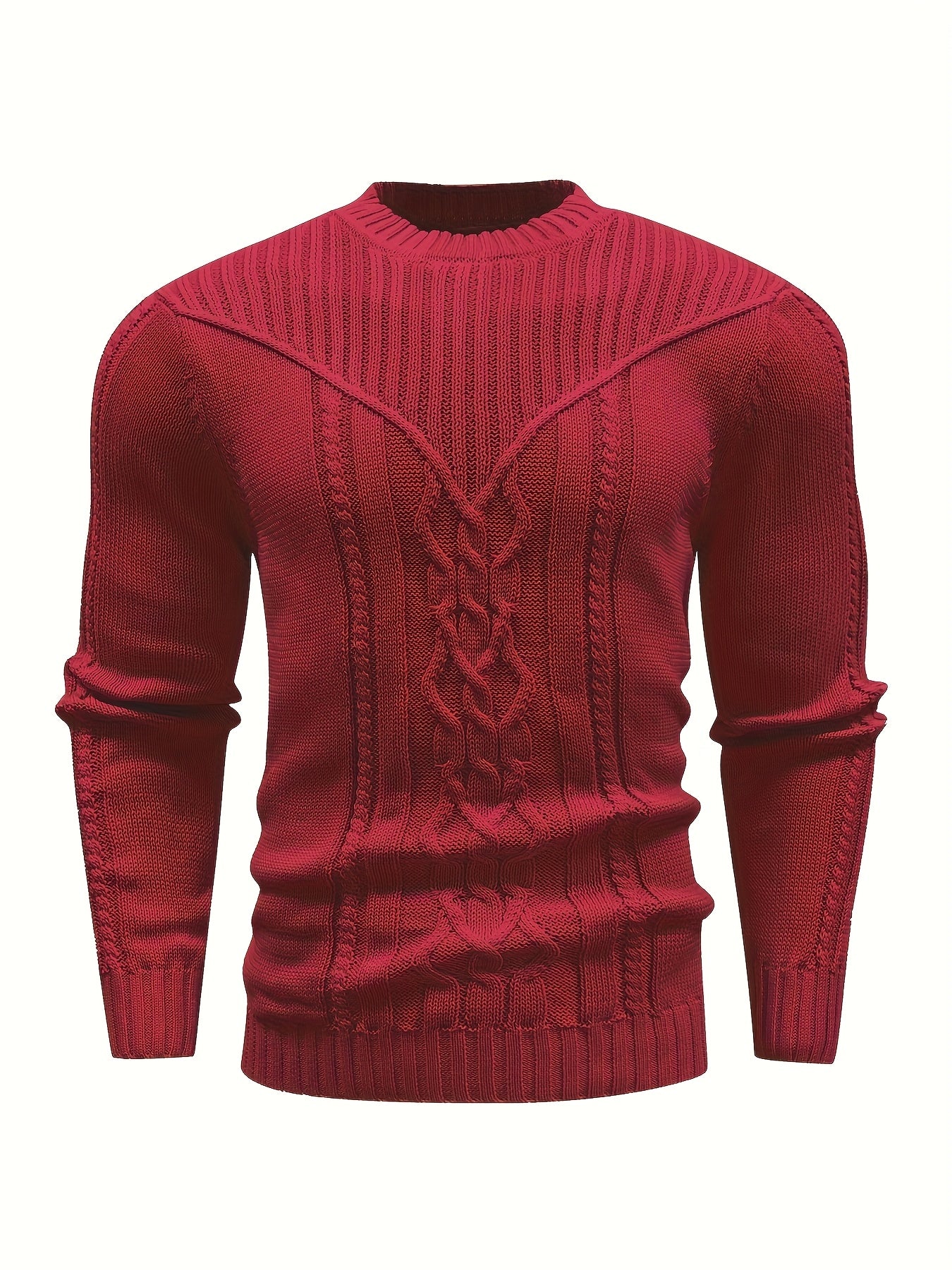 Նորաձև տրիկոտաժե կլոր վզնոցով սվիտեր-պուլովեր - փափուկ, շնչող, միջին ձգվողությամբ, երկար թևքերով, առօրյա վերնաշապիկ՝ քաղաքային զբոսանքների, փողոցների, զբոսանքների, բացօթյա գործունեության համար - իդեալական է աշնան և ձմռան համար