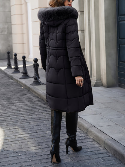 Աշնանային և ձմեռային կանացի միջին երկարության, գլխարկով, լարով գրպաններով, նորաձև, տարեցների համար նախատեսված տաք, բազմակողմանի, միագույն բաճկոն