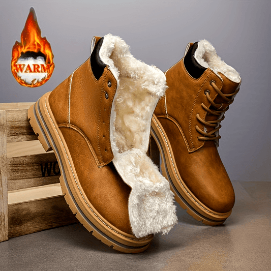 Men's Winter Boots, Casual Versatile High-Quality Snow Boots, Trendy Outdoor High-Top Casual Shoes