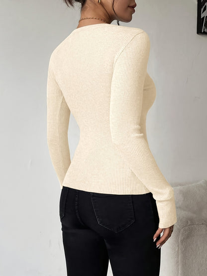 Over 500, 000 People Have Added This Stylish Long-Sleeve Top for Women to Their Carts. It Features a Cross And Hollow Design at The Neckline, Perfect for Dates And Parties, Showcasing a Fashionable And Sexy Look. Super Discou